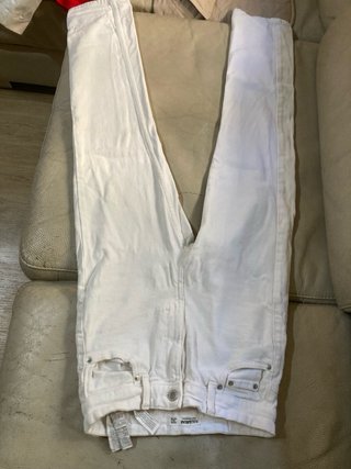 Pantalón tejano blanco mujer