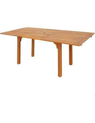 Aktive 61031 - Mesa jardín Acacia Extensible 6 Personas - Multicolor