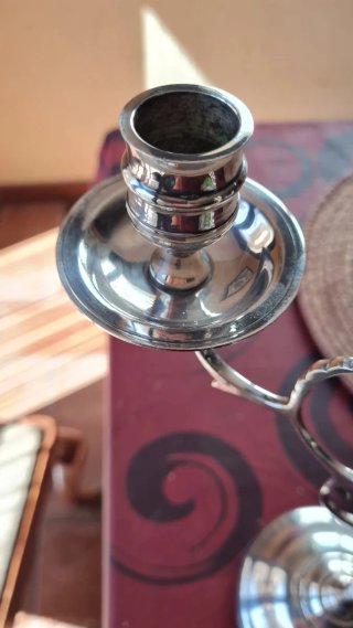 Candelabro Modernista Plata