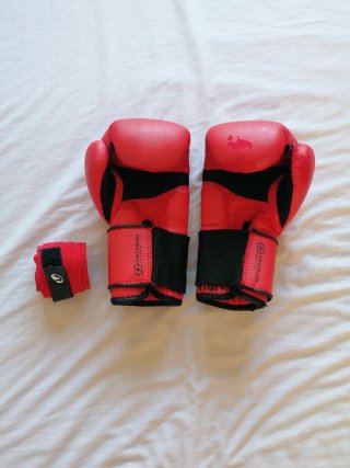Guantes de boxeo rojos 6 oz