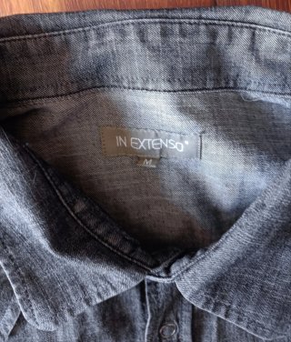 Camicia uomo In Extenso grigio tipo denim
