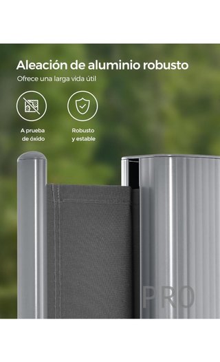 Tenda Laterale in Alluminio, Estensibile, 160 x 300