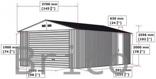 Garaje Metálico Lyon 591x352x259 cm - Duramax