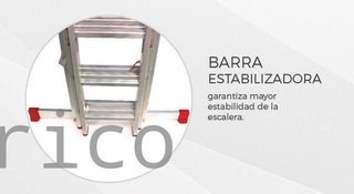Escalera Aluminio 3x15 - 4+4+4 M - 80x25mm