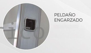 Escalera Aluminio 2x13 - 3,5+3,5 M - 66x25mm