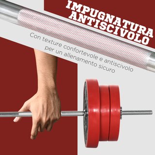 Set Bilanciere e Dischi 65kg totali per Workout