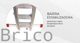 Escalera Aluminio 3x9 - 2,5+2,5+2,5 M - 66x25mm