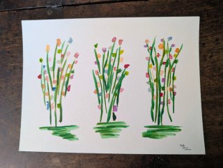 Acquerello A4 Fiori Colorati
