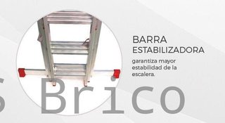 Escalera Aluminio 3x9 - 2,5+2,5+2,5 M - 66x25mm