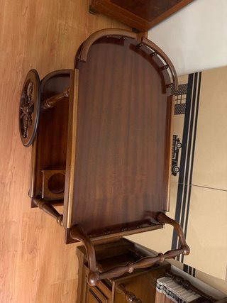 Carrito bar auxiliar madera antiguo