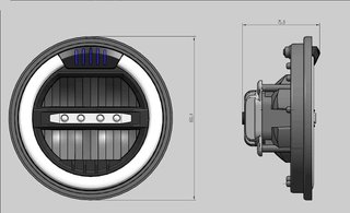 Puig 1944N Faro Led para motocicleta alta potencia