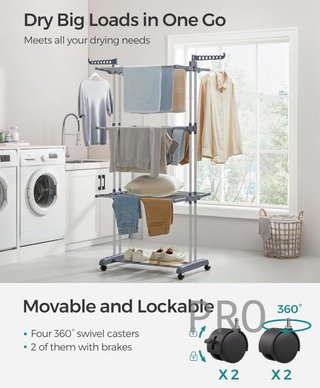 Tendedero plegable de 4 niveles