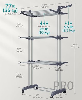 Tendedero plegable de 4 niveles