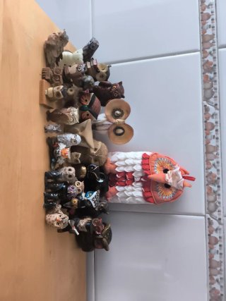 36 figuras de búhos + manopla