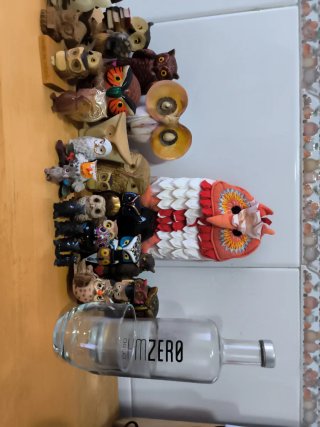 36 figuras de búhos + manopla
