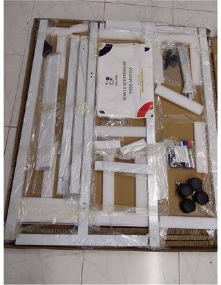 maxtek Pizarra Blanca Móvil 180 x 100 cm - Pizarra Magnética Marco de Aluminio de Doble Cara - con Marcadores - Imanes - Borrador de