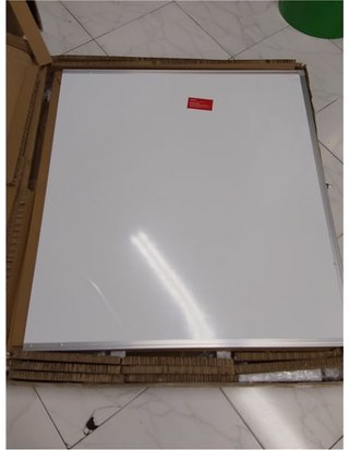 maxtek Pizarra Blanca Móvil 180 x 100 cm - Pizarra Magnética Marco de Aluminio de Doble Cara - con Marcadores - Imanes - Borrador de
