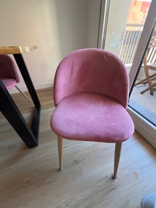 Sillas de terciopelo rosa