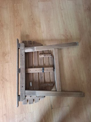 Mesa y 2 Sillas Terraza Madera