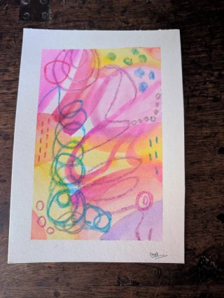 Acquerello A5 astratto colori vivaci