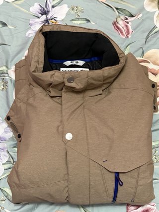 Chaqueta Salomon Beige y Azul Talla M