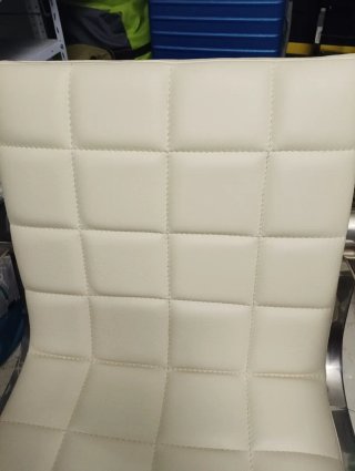 Silla Mecedora Gica, Moderna Cromada y Blanca