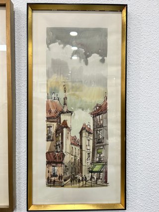 Tríptico de Acuarelas Originales - Madrid Antiguo