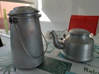 Lechera y Tetera Antiguas, Regalo jarra cerveza,