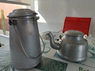 Lechera y Tetera Antiguas, Regalo jarra cerveza,