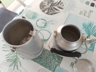 Lechera y Tetera Antiguas, Regalo jarra cerveza,