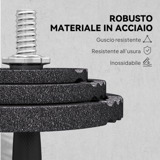 Pesi per Palestra 2 in 1 da 42 kg con 14 Dischi