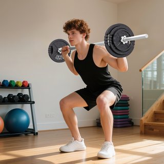 Pesi per Palestra 2 in 1 da 42 kg con 14 Dischi