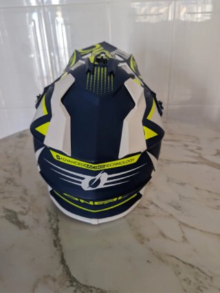 Casco Motocross Enduro ONeal Azul/Amarillo Talla M