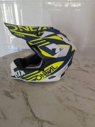 Casco Motocross Enduro ONeal Azul/Amarillo Talla M