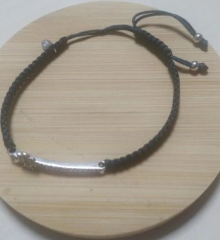 Pulsera Plata 925 Macramé y Circonitas