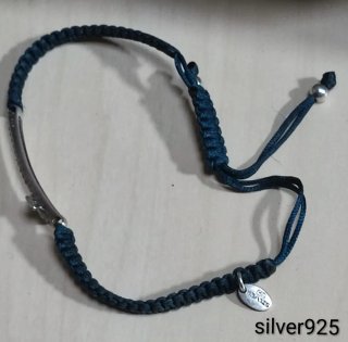 Pulsera Plata 925 Macramé y Circonitas
