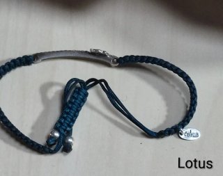 Pulsera Plata 925 Macramé y Circonitas