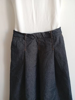 Conjunto Zara Top Blanco y Pantalón Culotte Vaquer
