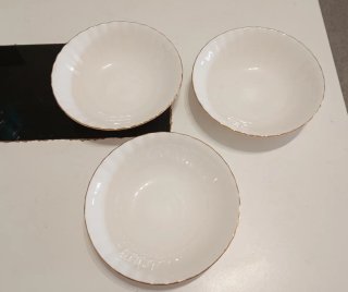 Juego 3 Cuencos Porcelana Royal Albert, val d'or