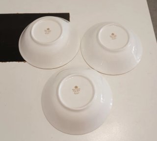 Juego 3 Cuencos Porcelana Royal Albert, val d'or