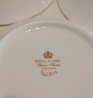 Juego 3 Cuencos Porcelana Royal Albert, val d'or