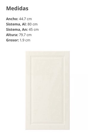 BODBYN IKEA FRENTE PARA LAVAVAJILLAS HUESO 45x80