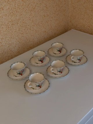 Juego de café Canasto Floral