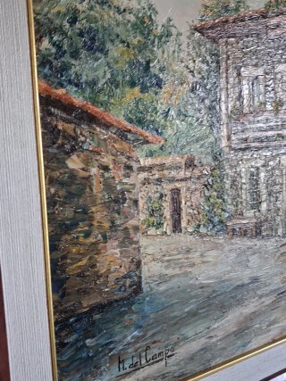 Cuadro Óleo Casa de Piedra