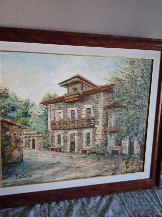 Cuadro Óleo Casa de Piedra
