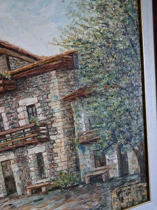 Cuadro Óleo Casa de Piedra
