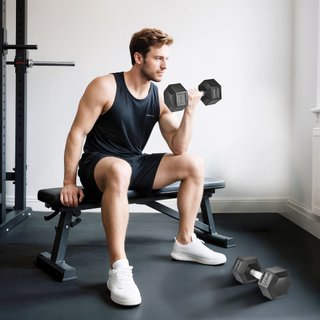 Set di Manubri Palestra da 2x12.5 kg Esagonale