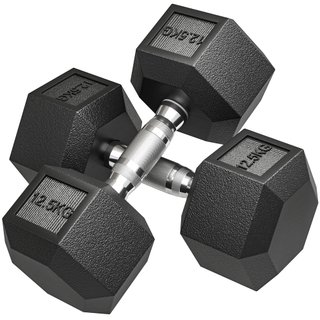 Set di Manubri Palestra da 2x12.5 kg Esagonale