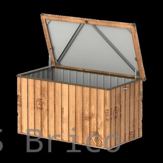 Baúl Arcón Metálico 585 L Imitación Madera - 71x133x72 cm - Duramax
