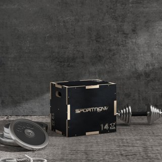 Box Jump Pliometrico 3 Altezze Legno Antiscivolo